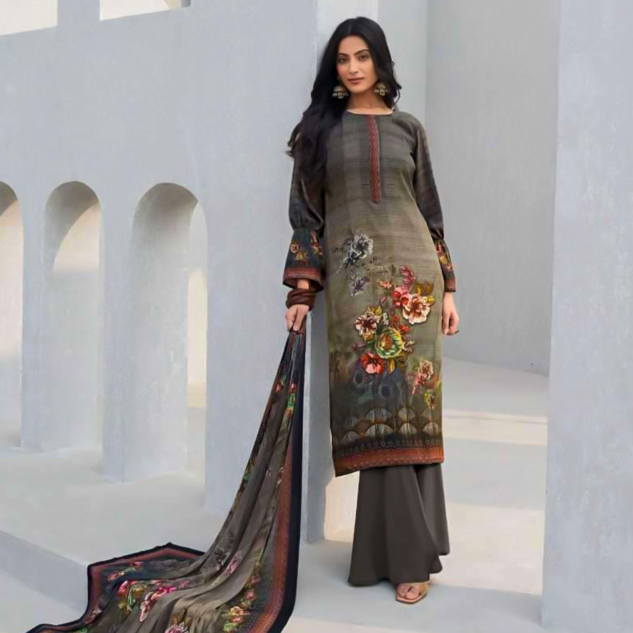 Black  Butter Crepe Casual Wear Salwar Kameez