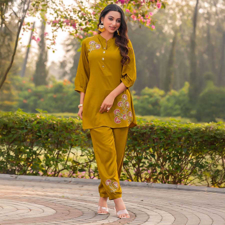 Green Viscose Casual Wear Kurti