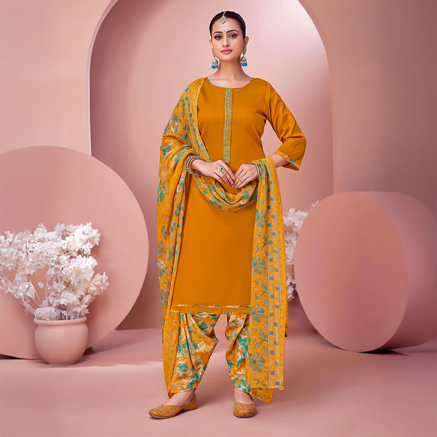 Yellow Zam  Casual Wear Salwar Kameez