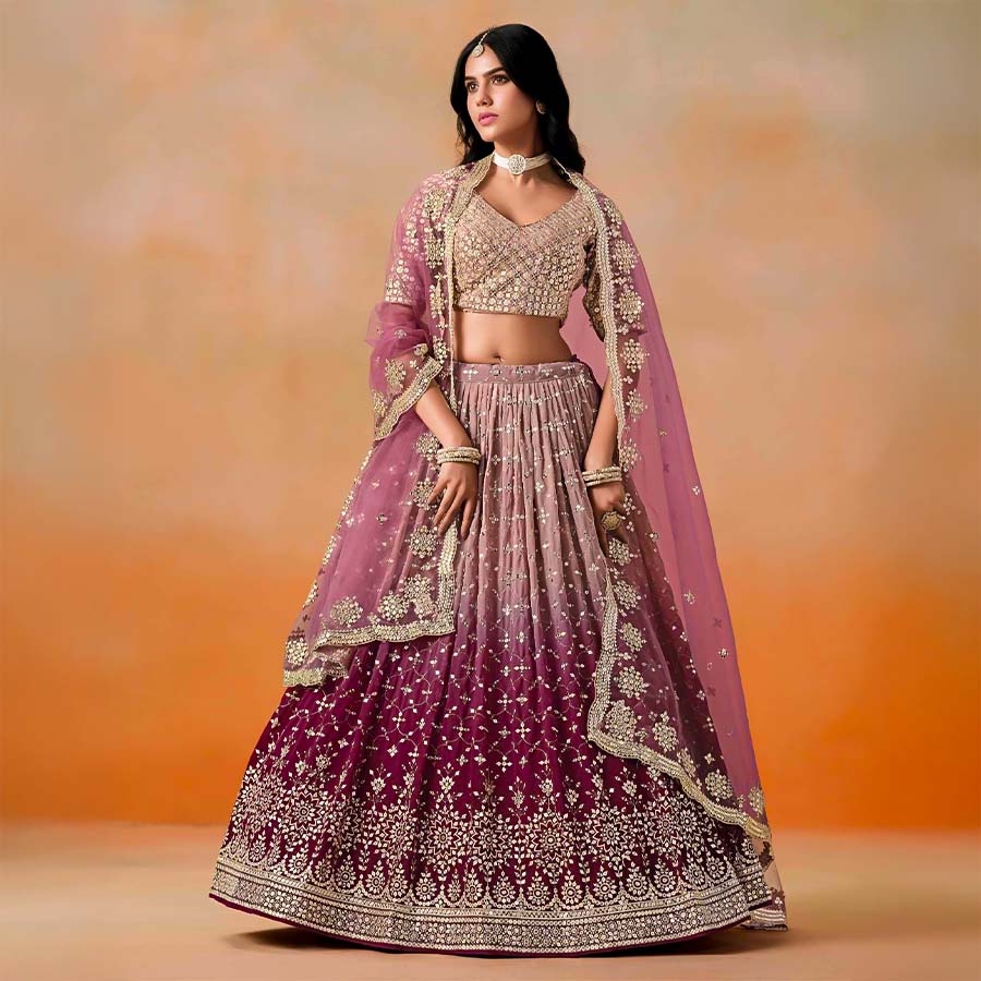 Magenta  Fancy Designer Lehenga