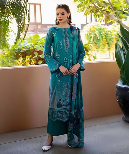 Green  Cotton Printed Salwar Kameez in northampton
