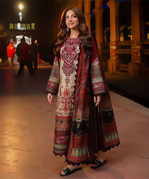 Red Cotton Printed Salwar Kameez in northampton
