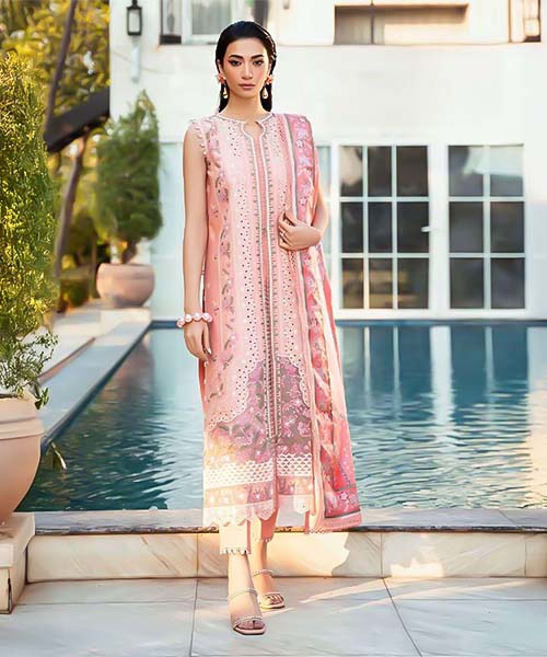 Pink  Cotton Printed Salwar Kameez in northampton