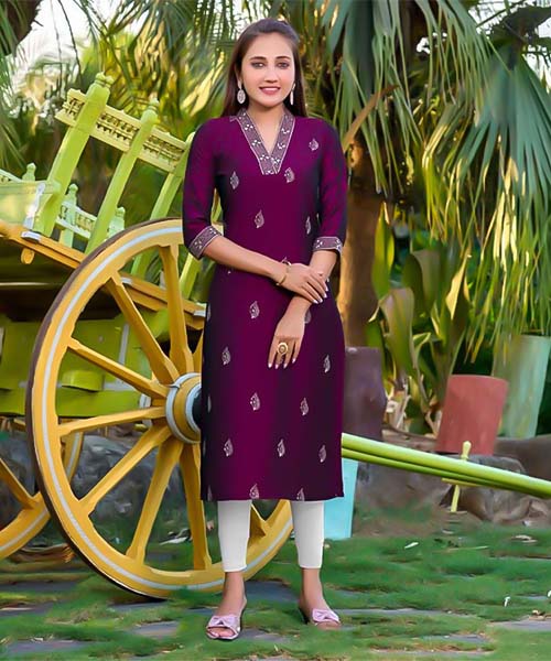 Violet  Rangeela Silk  Casual Wear Kurti in jacksonville