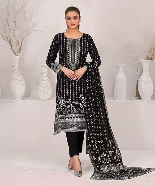 Black  Lawn Casual Wear Salwar Kameez in northampton