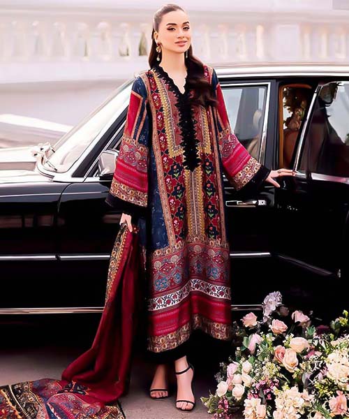 Red  Cambric Casual Wear Salwar Kameez in switzerland