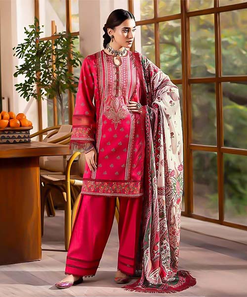 Red  Cambric Casual Wear Salwar Kameez in switzerland