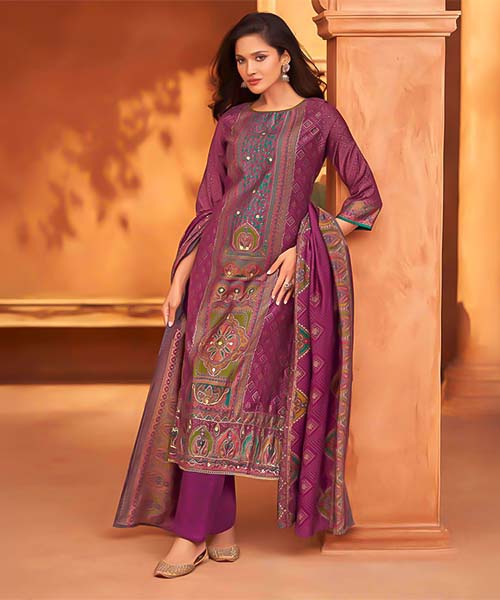 Violet Modal Casual Wear Salwar Kameez in belfast