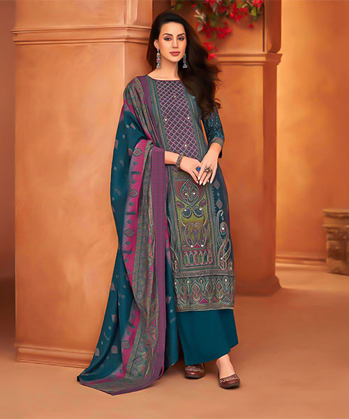 Blue Modal Casual Wear Salwar Kameez