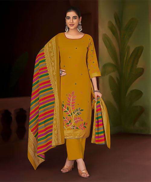 Yellow Pure Zam Casual Wear Salwar Kameez in san jose