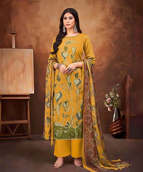 Yellow  Jam Casual Wear Salwar Kameez