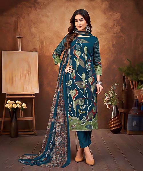 Blue Jam Casual Wear Salwar Kameez