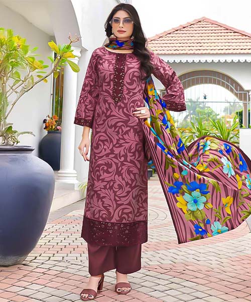 Pink  Cambric Casual Wear Salwar Kameez in northampton