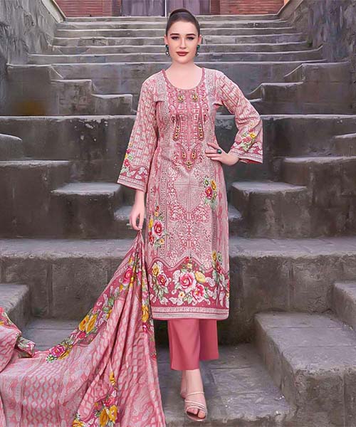 Pink  Cambric Cotton Casual Wear Salwar Kameez in canterbury
