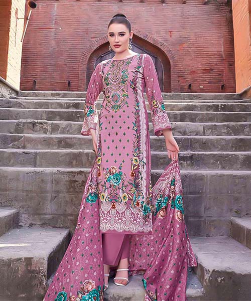 Pink  Cambric Cotton Casual Wear Salwar Kameez in canterbury
