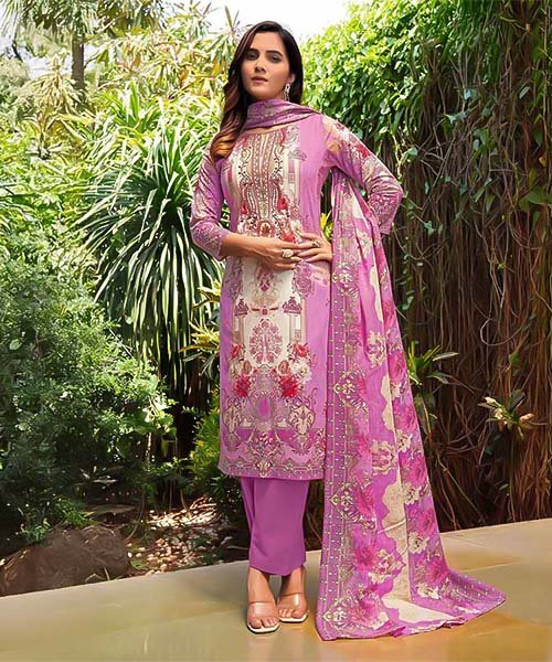 Purple Cambric Cotton Casual Wear Salwar Kameez in seattle
