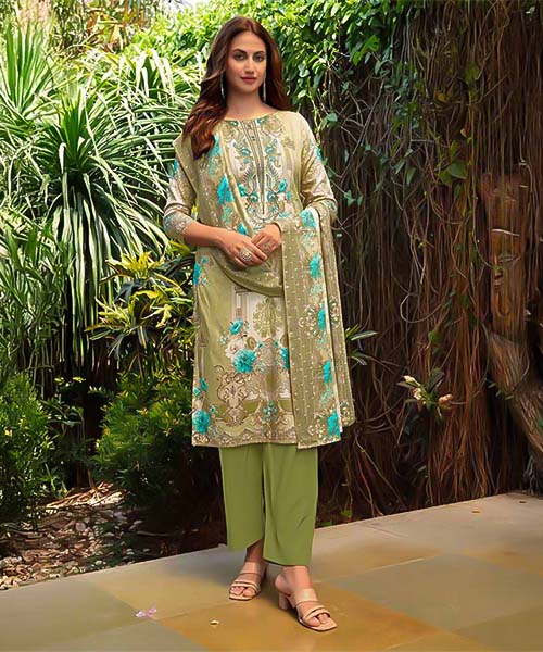 Green  Cambric Cotton Casual Wear Salwar Kameez in seattle