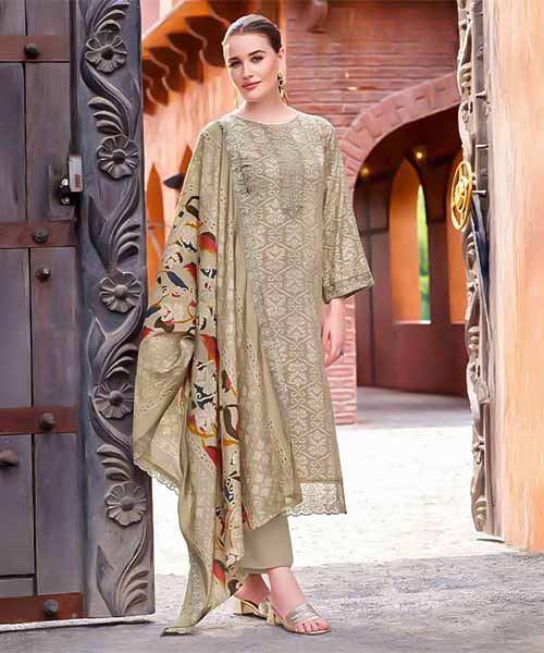 Light Brown Rayon Casual Wear Salwar Kameez in romania
