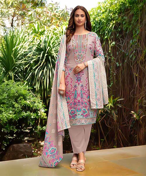 Brown Cambric Cotton Casual Wear Salwar Kameez in seattle