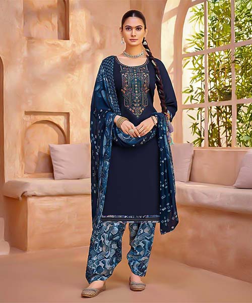 Blue Jam Casual Wear Salwar Kameez in ipswich