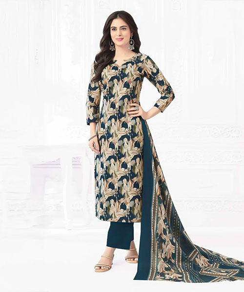 Green  Cotton Printed Salwar Kameez in ireland