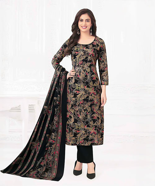 Black Cotton Printed Salwar Kameez in ireland