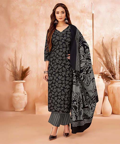 Black  Cotton Casual Wear Salwar Kameez in austin