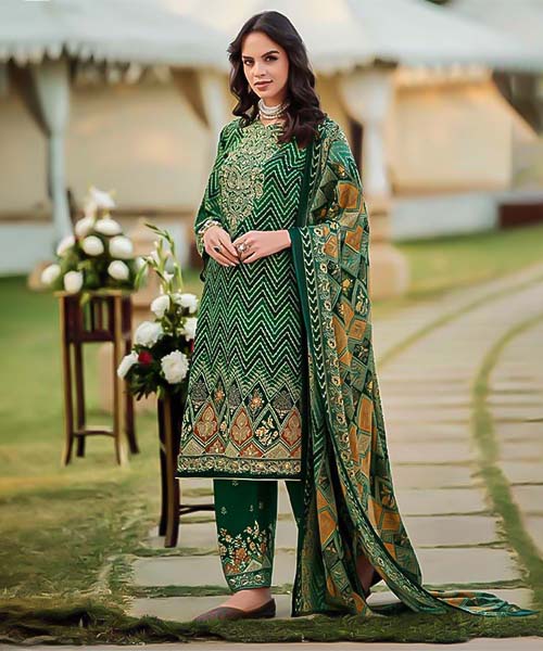 Green Viscose Rayon Printed Salwar Kameez in mumbai