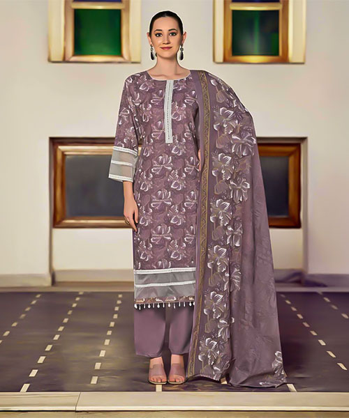 Purple  Cotton Casual Wear Salwar Kameez in ipswich