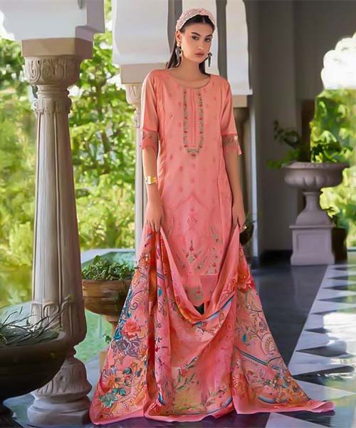 Orange  Cotton Lawn Casual Wear Salwar Kameez in australia