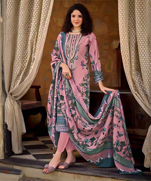 Pink  Cotton Casual Wear Salwar Kameez in cardiff