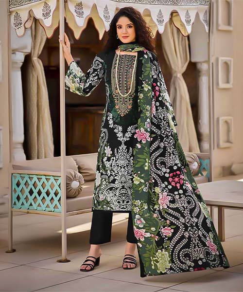 Green  Cotton Casual Wear Salwar Kameez in cardiff