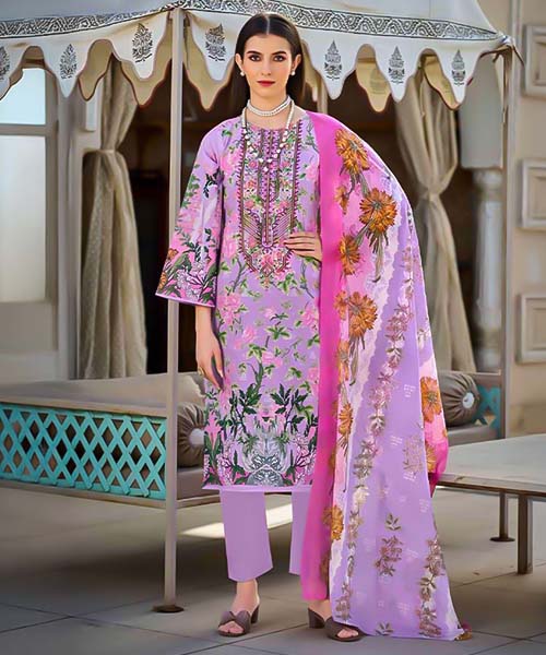 Purple Cotton Casual Wear Salwar Kameez in cardiff