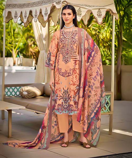 Orange Cotton Casual Wear Salwar Kameez in cardiff