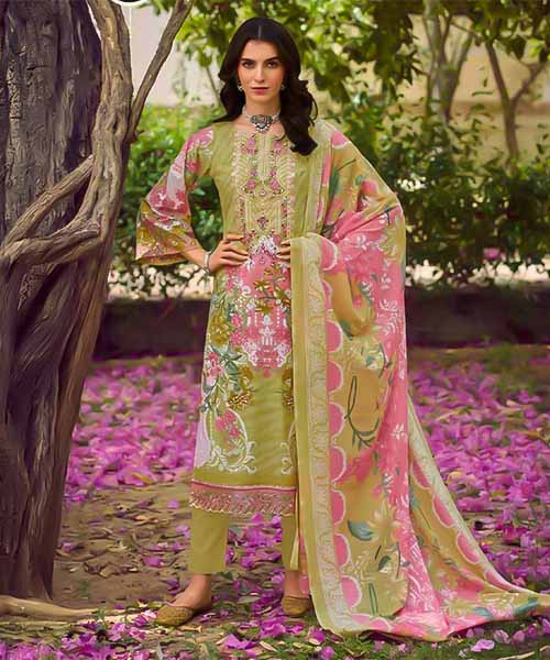 Green  Cotton Casual Wear Salwar Kameez in cardiff