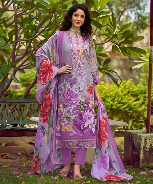 Purple Cotton Casual Wear Salwar Kameez in cardiff
