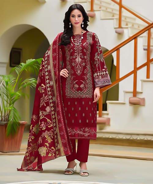 Red  Cotton Casual Wear Salwar Kameez in chicago