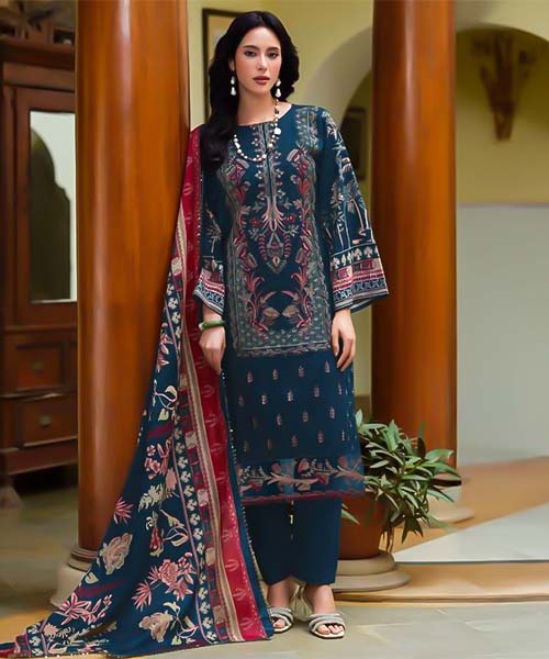 Blue  Cotton Casual Wear Salwar Kameez
