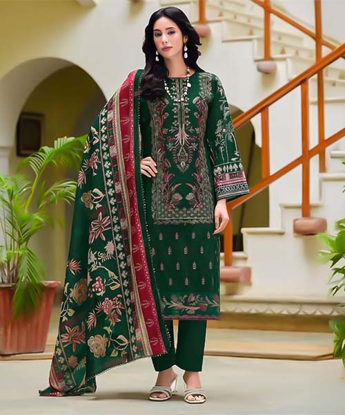 Green  Cotton Casual Wear Salwar Kameez