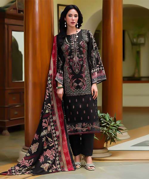 Black Cotton Casual Wear Salwar Kameez