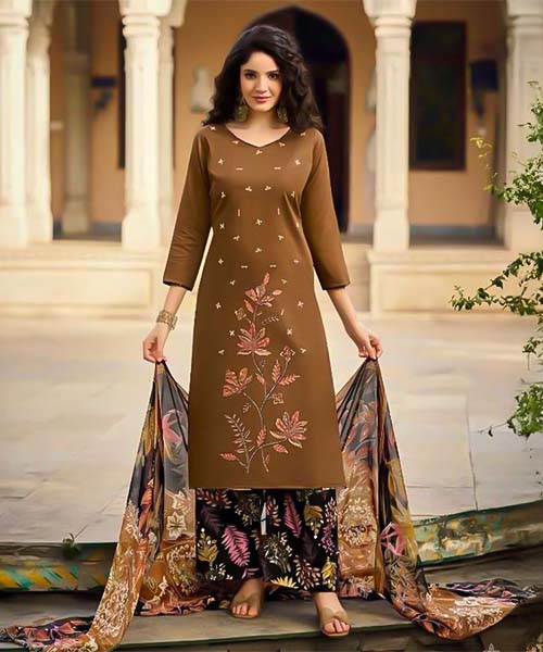 Brown  Jam Casual Wear Salwar Kameez in ipswich