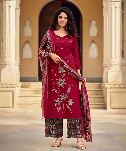 Red Jam Casual Wear Salwar Kameez in ipswich