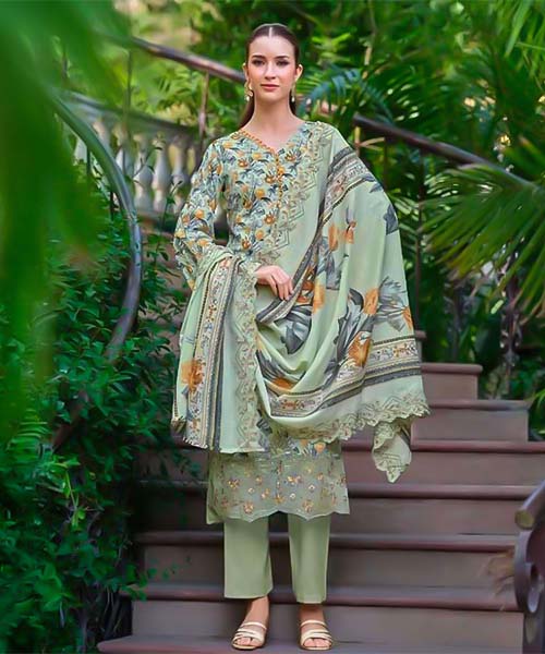 Green  Cotton  Casual Wear Salwar Kameez in norway