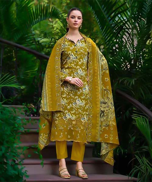 Yellow  Cotton  Casual Wear Salwar Kameez in norway