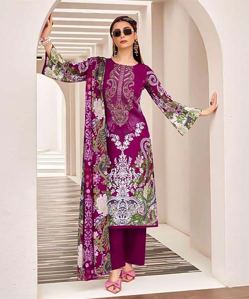 Magenta  Viscose Rayon Casual Wear Salwar Kameez in poole