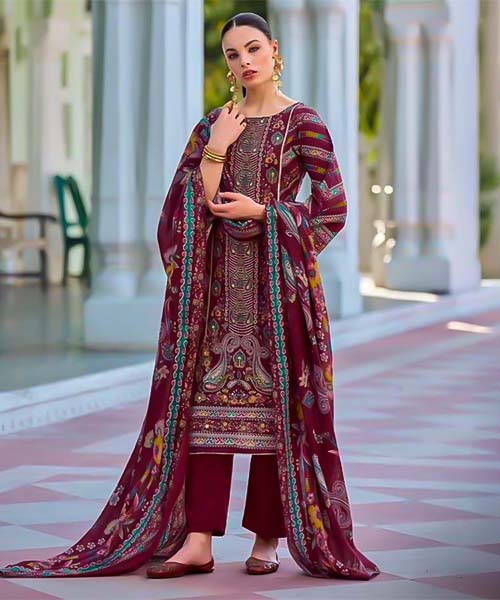 Red Cotton Casual Wear Salwar Kameez in fiji