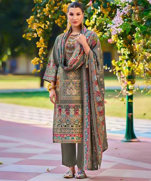 Green  Cotton Casual Wear Salwar Kameez in fiji