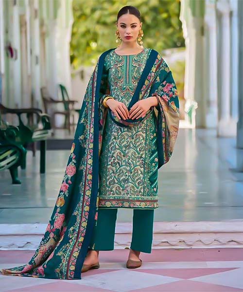 Green  Cotton Casual Wear Salwar Kameez in fiji