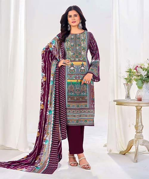 Violet  Rayon Casual Wear Salwar Kameez in middlesbrough