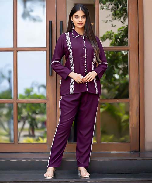 Violet Viscose  Casual Wear Kurti in cardiff